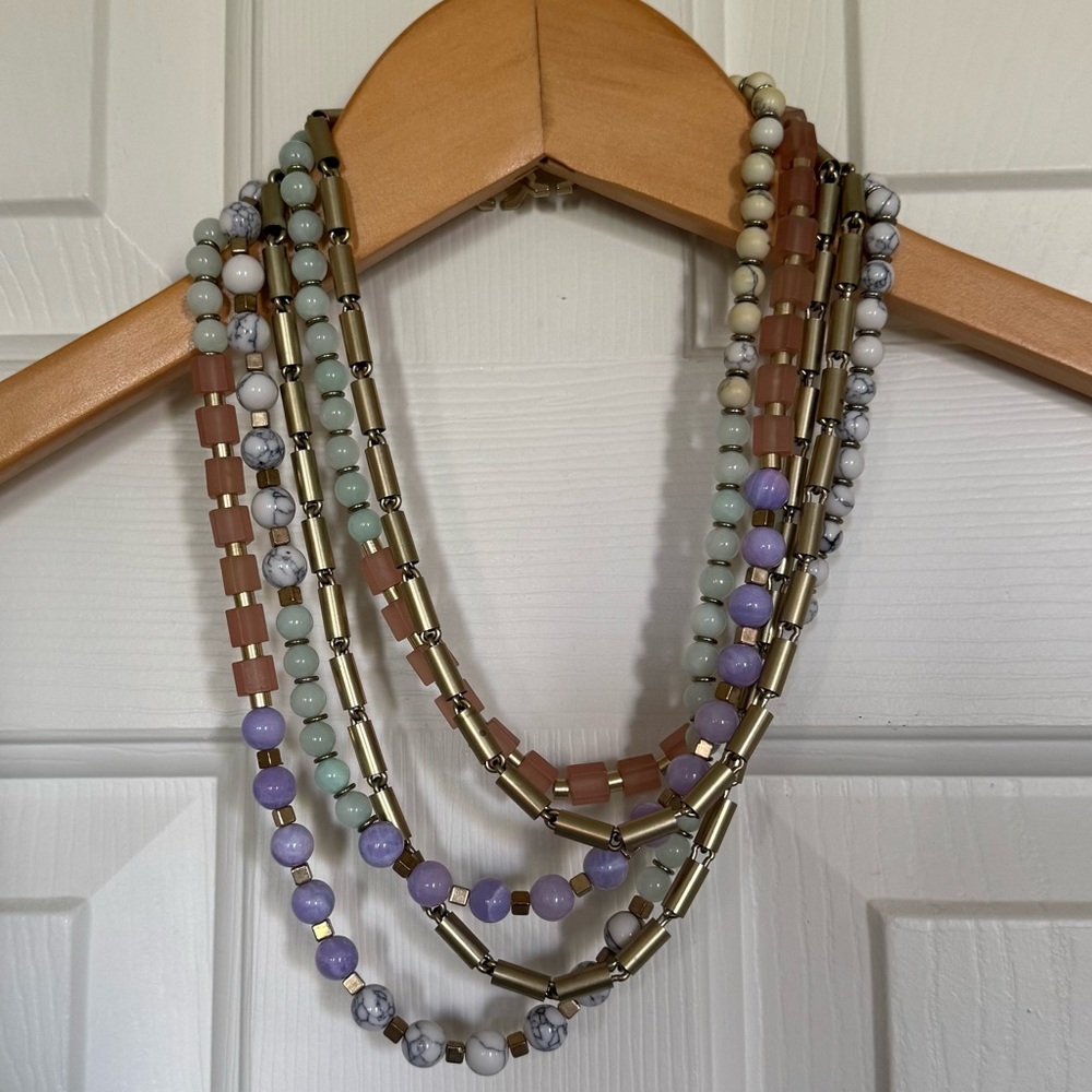 Anthropologie pastel 5-strand necklace